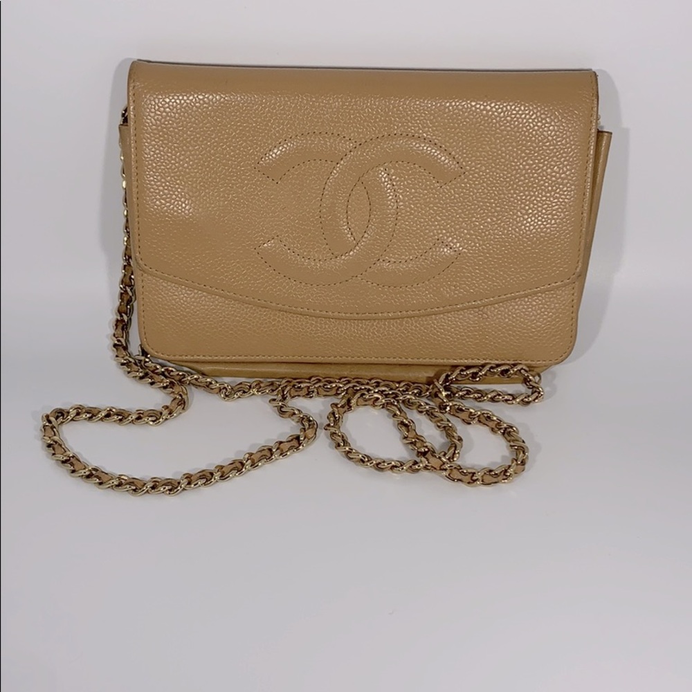 Authentic Chanel timeless wallet on chain